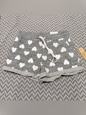 Reflex Gray Heart Print Lounge Shorts